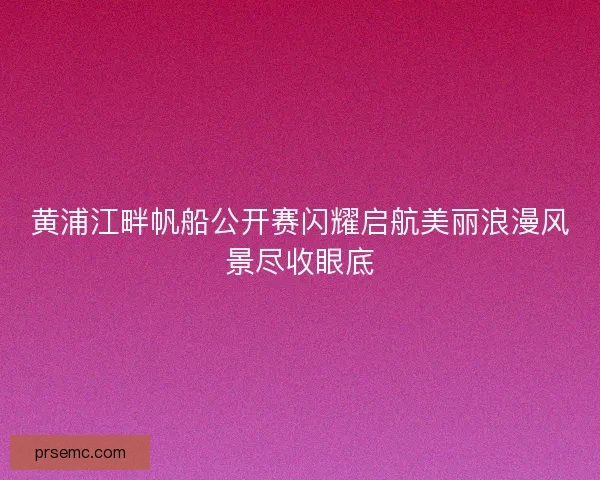 黄浦江畔帆船公开赛闪耀启航美丽浪漫风景尽收眼底 黄浦江畔帆船公开赛闪耀启航美丽浪漫风景尽收眼底